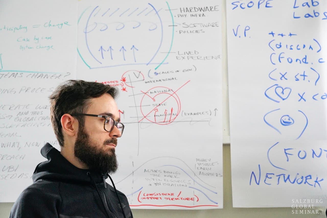 Michell Zappa speaking at Salzburg Global Seminar 2018